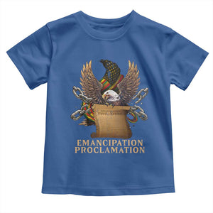 Emancipation Proclamation Toddler T Shirt Juneteenth End of Slavery Bald Eagle TS11 Royal Blue Print Your Wear