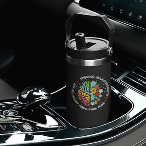 Embrace Neurodiversity Flip Straw Tumbler Neurodiverse Brain Autism Awareness ADHD Autistic TS02 Print Your Wear