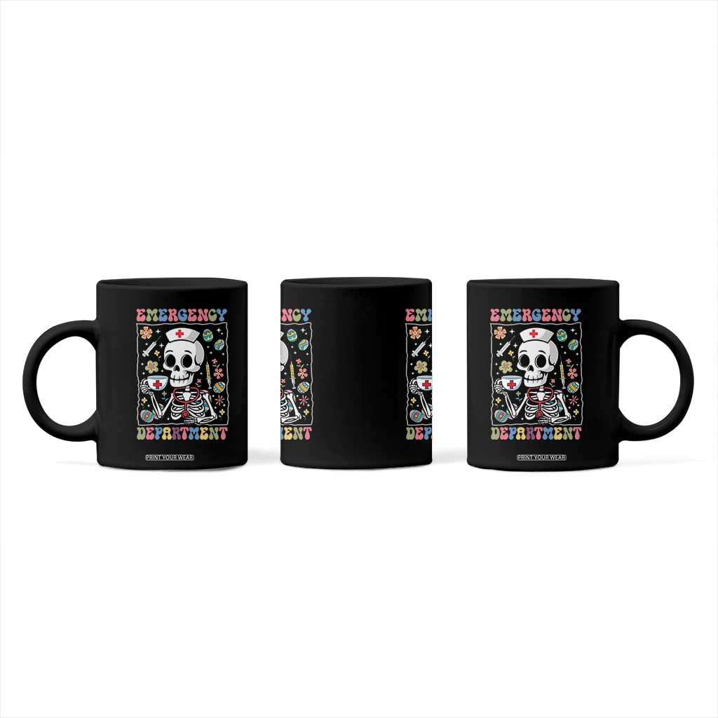Emergency Department Skeleton Nurse Easter Coffee Mug ER Nursing Room TS02 Print Your Wear