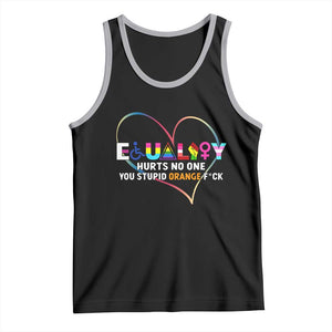 Equality Hurts No One You Stupid Orange Fuck Tank Top TS11 Black Athletic Heather Print Your Wear