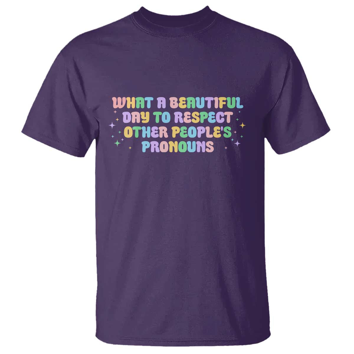 Equality Pride T Shirt Respect Other People's Pronouns LGBT LGBTQ Pride Ally TS10 Purple Print Your Wear