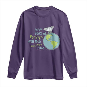 Every Piece Of Plastic Ever Made Still Exists Today Long Sleeve Shirt Earth Day TS11 Purple Print Your Wear