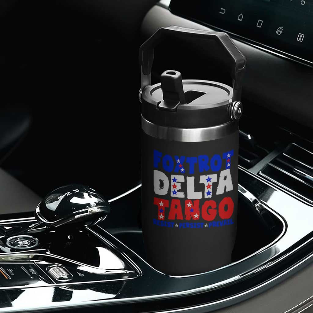 FDT Foxtrot Delta Tango Flip Straw Tumbler TS09 Print Your Wear