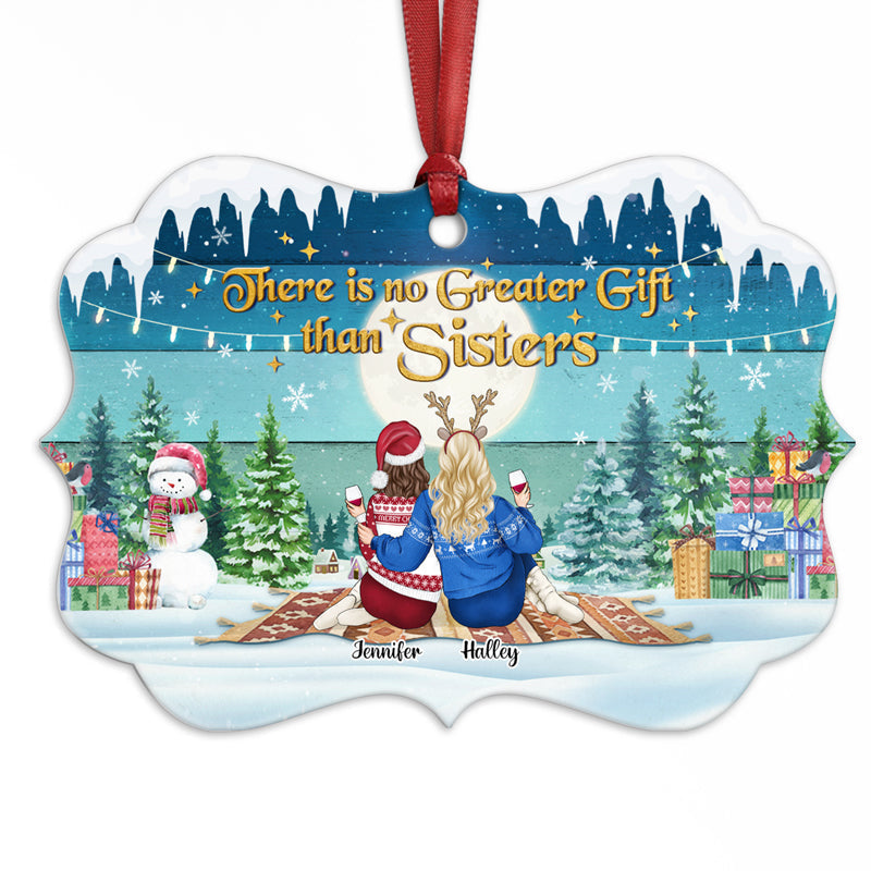 Personalized JP Christmas Ornaments Sisters There Is No Greater Gift Than Sisters CTM Ornament Custom - Printyourwear