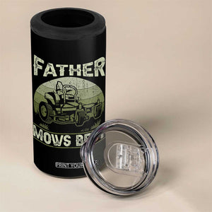 Father Mows Best 4 in 1 Can Cooler Tumbler Lawn Mower Mowing Dad Retro Father's Day Gift TS10 Print Your Wear