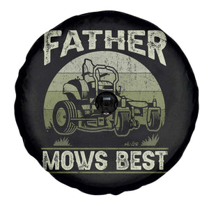 Father Mows Best Spare Tire Cover Lawn Mower Mowing Dad Retro Father's Day Gift TS10 Print Your Wear