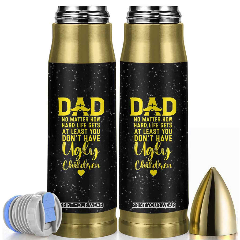 Fathers Day Dad Bullet Tumbler from Daughter Son Wife for Papa Stepdad Galaxy TB10 Black Print Your Wear