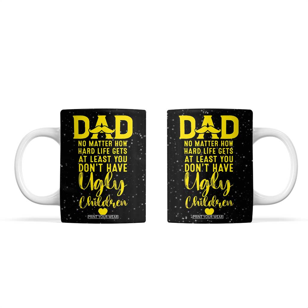 Fathers Day Dad Coffee Mug from Daughter Son Wife for Papa Stepdad Galaxy TB10 Black Print Your Wear
