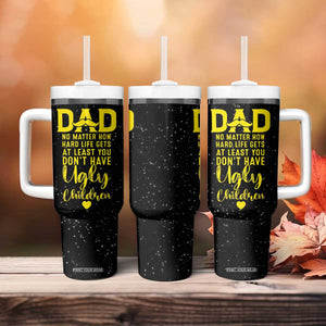Fathers Day Dad Tumbler With Handle from Daughter Son Wife for Papa Stepdad Galaxy TB10 Print Your Wear