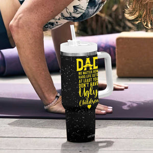 Fathers Day Dad Tumbler With Handle from Daughter Son Wife for Papa Stepdad Galaxy TB10 Print Your Wear