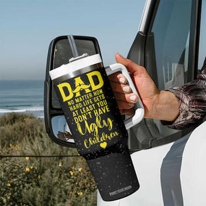 Fathers Day Dad Tumbler With Handle from Daughter Son Wife for Papa Stepdad Galaxy TB10 Print Your Wear