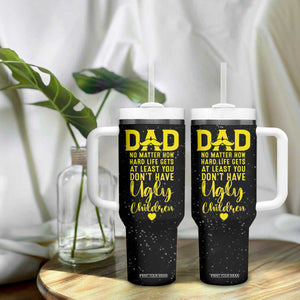 Fathers Day Dad Tumbler With Handle from Daughter Son Wife for Papa Stepdad Galaxy TB10 Print Your Wear