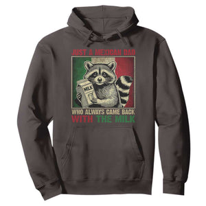 Fathers Day Mexican Dad Hoodie A Dad Who Always Came Back With The Milk Mexico Flag TS10 Dark Chocolate Print Your Wear