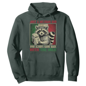 Fathers Day Mexican Dad Hoodie A Dad Who Always Came Back With The Milk Mexico Flag TS10 Dark Forest Green Print Your Wear
