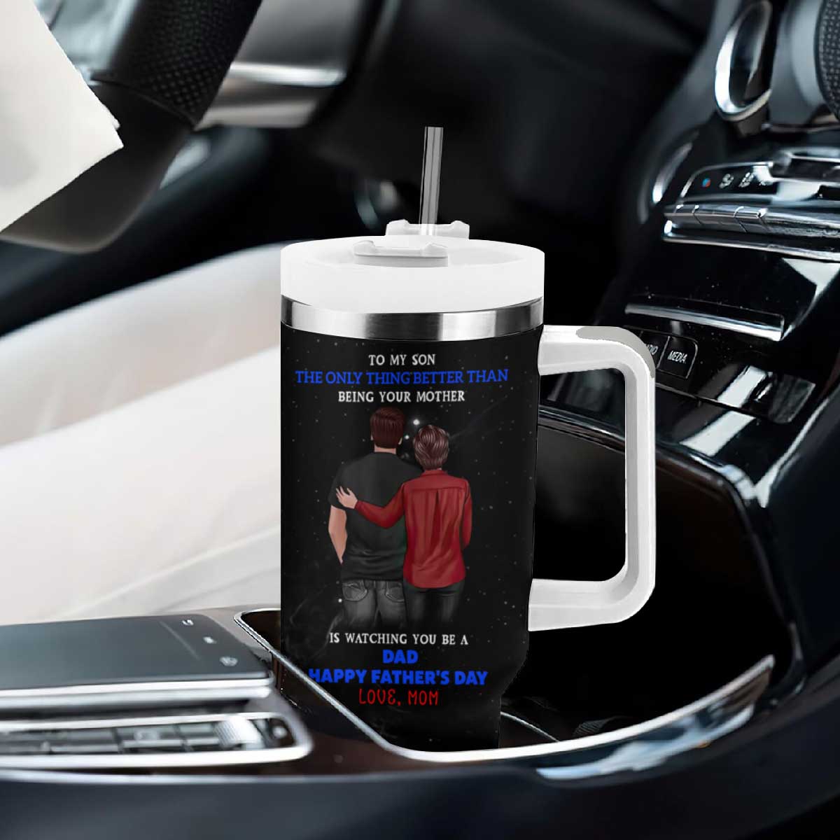 Fathers Day Son Gifts from Mom Tumbler With Handle To My Son Gift TB10 Print Your Wear