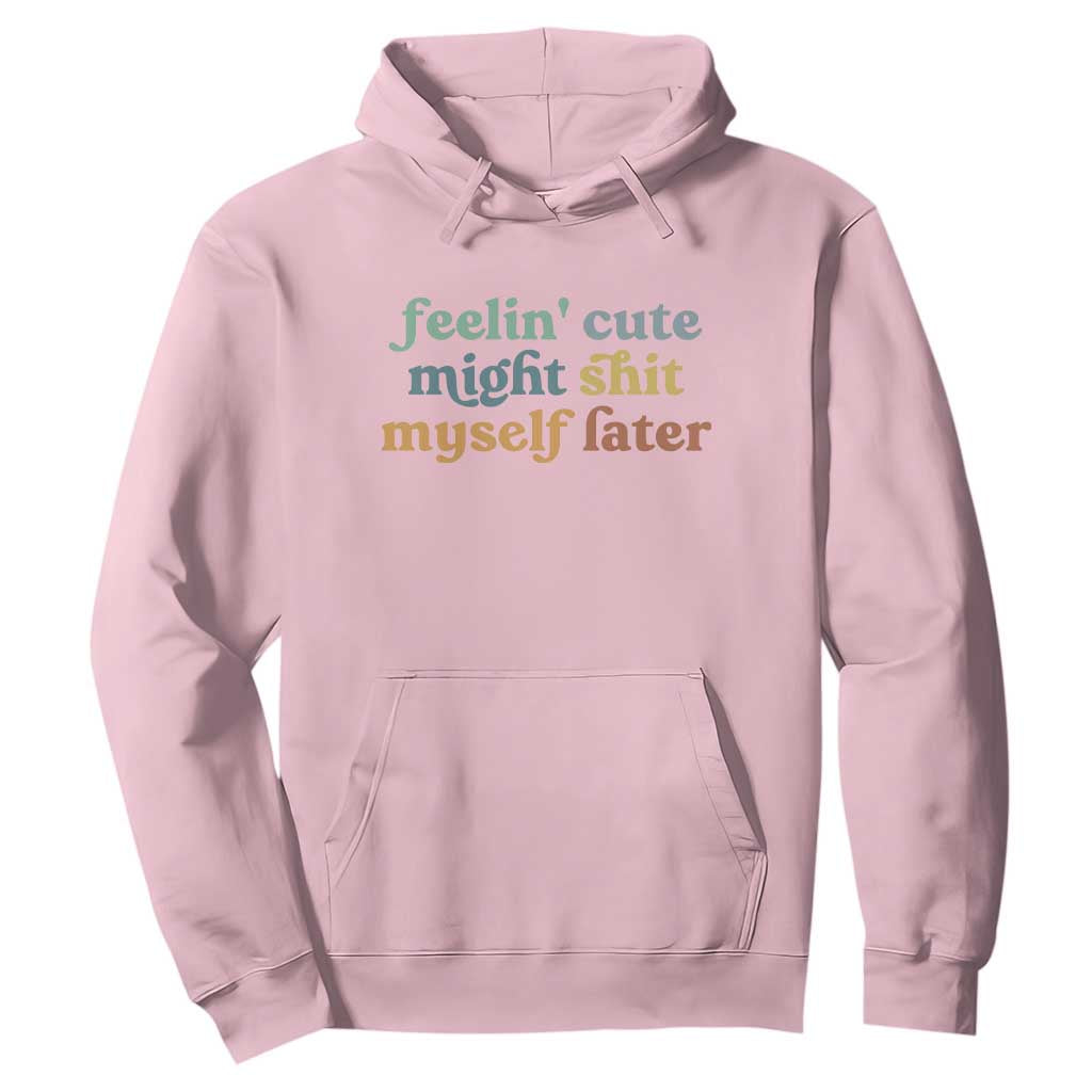 Feeling Cute Might Shit Myself Later Hoodie Funny Newborn Gift TS10 Light Pink Print Your Wear