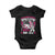 Female Veteran Baby Onesie Never Underestimate A Woman With DD214 US Military TS02 Black Print Your Wear