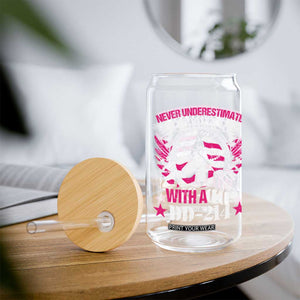 Female Veteran Glass Can Never Underestimate A Woman With DD214 US Military TS02 Print Your Wear