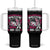 Female Veteran Tumbler With Handle Never Underestimate A Woman With DD214 US Military TS02 One Size: 40 oz Black Print Your Wear