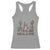 Feral & Free Raccoon Racerback Tank Top Funny 4th of July Cowboy Meme Retro Independence Day TS10 Sport Gray Print Your Wear