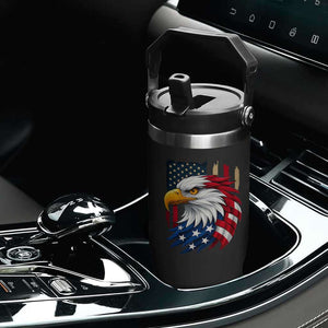 Fierce American Eagle Flip Straw Tumbler Bold Patriotic 4th of July USA Freedom TS02 Print Your Wear