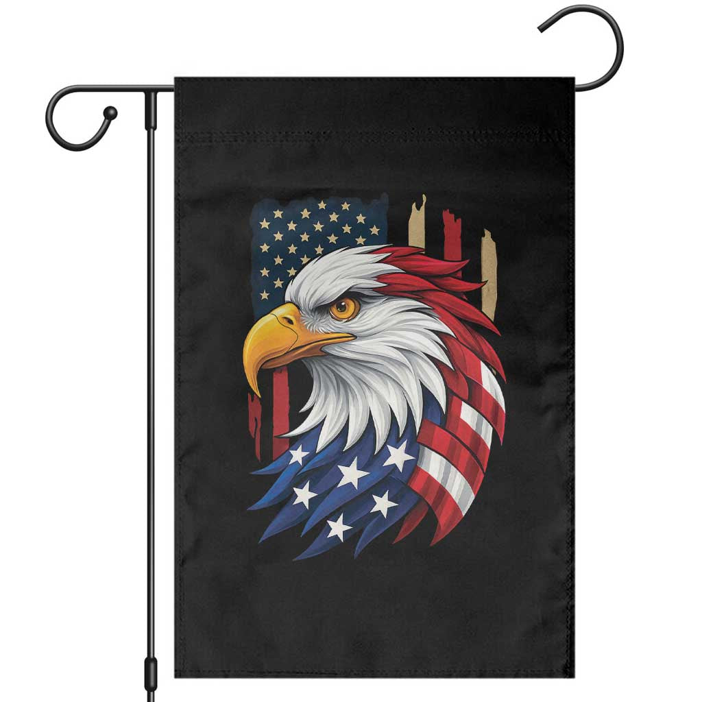 Fierce American Eagle Garden Flag Bold Patriotic 4th of July USA Freedom TS02 Black Print Your Wear