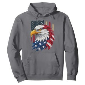 Fierce American Eagle Hoodie Bold Patriotic 4th of July USA Freedom TS02 Charcoal Print Your Wear