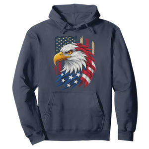 Fierce American Eagle Hoodie Bold Patriotic 4th of July USA Freedom TS02 Navy Print Your Wear