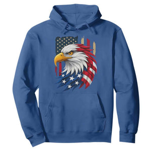 Fierce American Eagle Hoodie Bold Patriotic 4th of July USA Freedom TS02 Royal Blue Print Your Wear