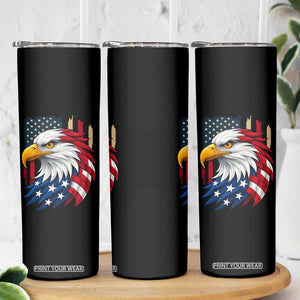 Fierce American Eagle Skinny Tumbler Bold Patriotic 4th of July USA Freedom TS02 Print Your Wear