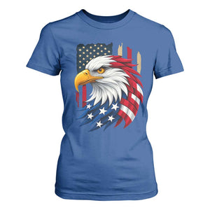 Fierce American Eagle T Shirt For Women Bold Patriotic 4th of July USA Freedom TS02 Royal Blue Print Your Wear