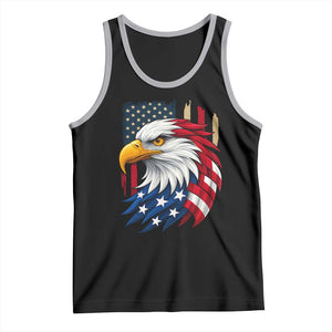 Fierce American Eagle Tank Top Bold Patriotic 4th of July USA Freedom TS02 Black Athletic Heather Print Your Wear
