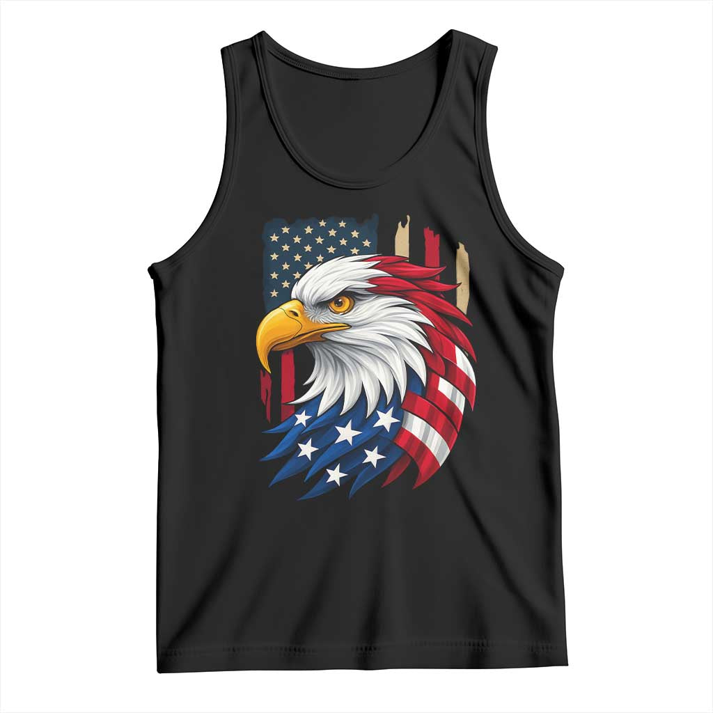 Fierce American Eagle Tank Top Bold Patriotic 4th of July USA Freedom TS02 Black Print Your Wear