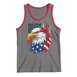 Fierce American Eagle Tank Top Bold Patriotic 4th of July USA Freedom TS02 Deep Heather Red Print Your Wear