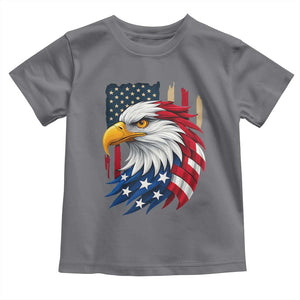 Fierce American Eagle Toddler T Shirt Bold Patriotic 4th of July USA Freedom TS02 Charcoal Print Your Wear
