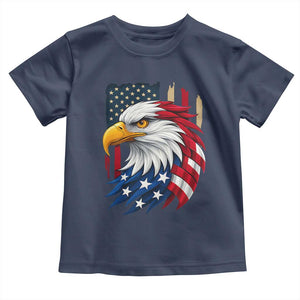 Fierce American Eagle Toddler T Shirt Bold Patriotic 4th of July USA Freedom TS02 Navy Print Your Wear