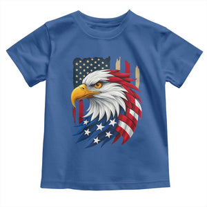 Fierce American Eagle Toddler T Shirt Bold Patriotic 4th of July USA Freedom TS02 Royal Blue Print Your Wear