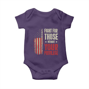 Fight For Those Without Your Privilege Baby Onesie TS11 Purple Print Your Wear