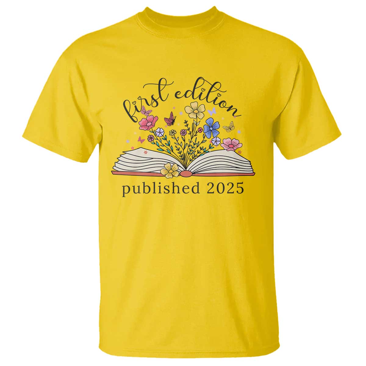 First Edition Published 2025 T Shirt Littlest Bookworm Funny Annoucement Baby Shower TS10 Daisy Print Your Wear