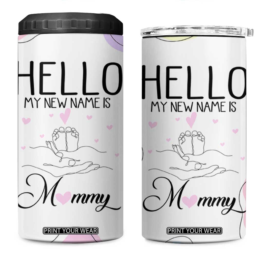 First Time Mom Gift 4 in 1 Can Cooler Tumbler New Mommy Pregnancy Gifts For First Mother's day TB10 One Size: 16 oz White Print Your Wear
