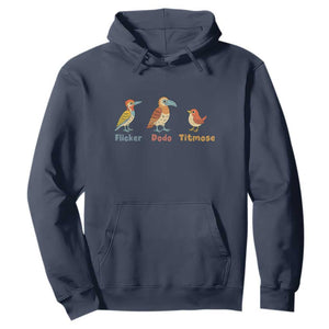 Flicker Dodo Titmouse Subtle FDT Hoodie Funny Bird Lover Nature TS02 Navy Print Your Wear