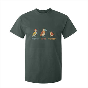 Flicker Dodo Titmouse Subtle FDT T Shirt For Kid Funny Bird Lover Nature TS02 Dark Forest Green Print Your Wear