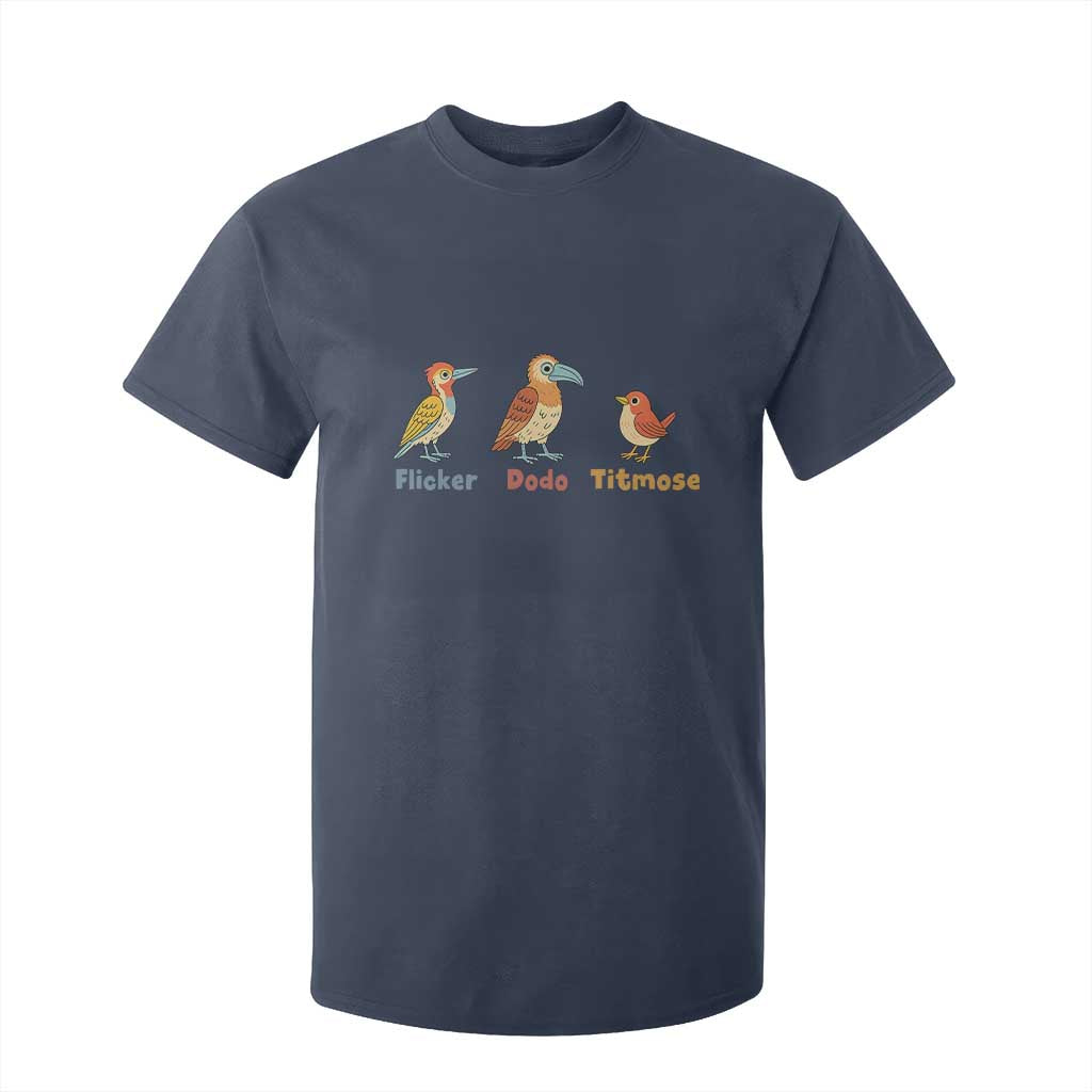 Flicker Dodo Titmouse Subtle FDT T Shirt For Kid Funny Bird Lover Nature TS02 Navy Print Your Wear