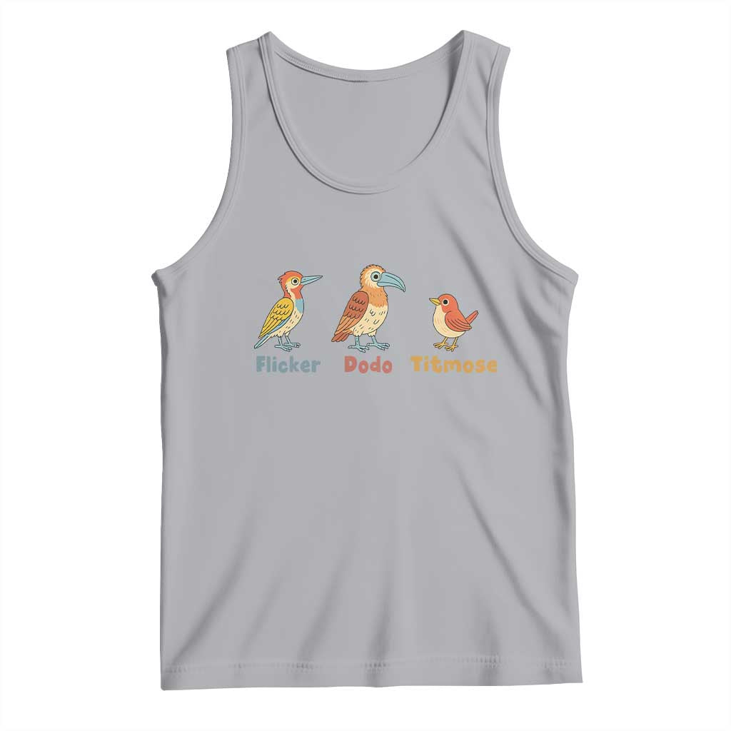 Flicker Dodo Titmouse Subtle FDT Tank Top Funny Bird Lover Nature TS02 Athletic Heather Print Your Wear