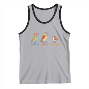 Flicker Dodo Titmouse Subtle FDT Tank Top Funny Bird Lover Nature TS02 Athletic Heather Black Print Your Wear
