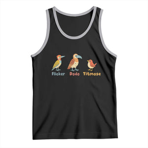 Flicker Dodo Titmouse Subtle FDT Tank Top Funny Bird Lover Nature TS02 Black Athletic Heather Print Your Wear