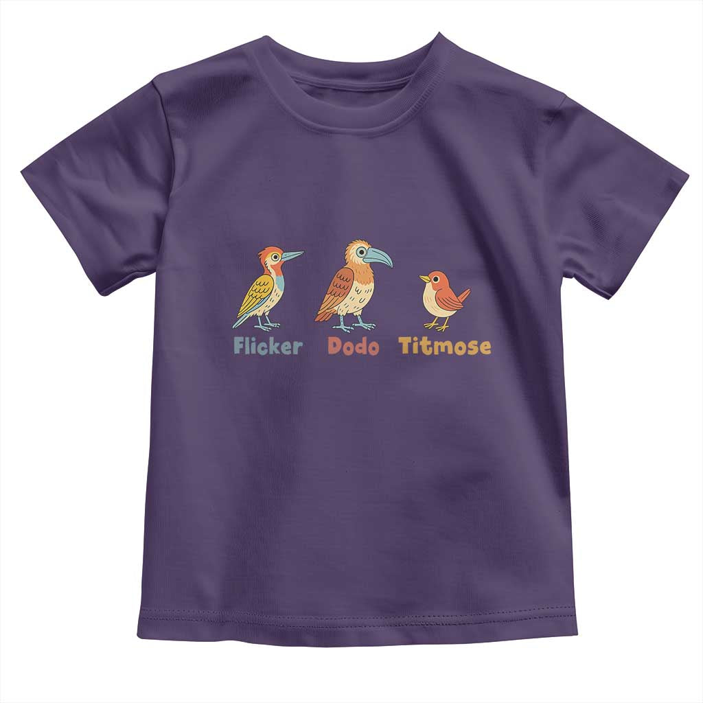 Flicker Dodo Titmouse Subtle FDT Toddler T Shirt Funny Bird Lover Nature TS02 Purple Print Your Wear