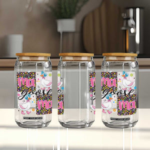 Floral Mama Goose Glass Can Coquette Vintage Aesthetic Geese Mom Mothers Day TS02 Print Your Wear