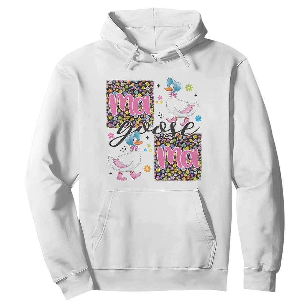 Floral Mama Goose Hoodie Coquette Vintage Aesthetic Geese Mom Mothers Day TS02 White Print Your Wear