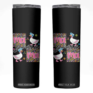 Floral Mama Goose Skinny Tumbler Coquette Vintage Aesthetic Geese Mom Mothers Day TS02 Black Print Your Wear